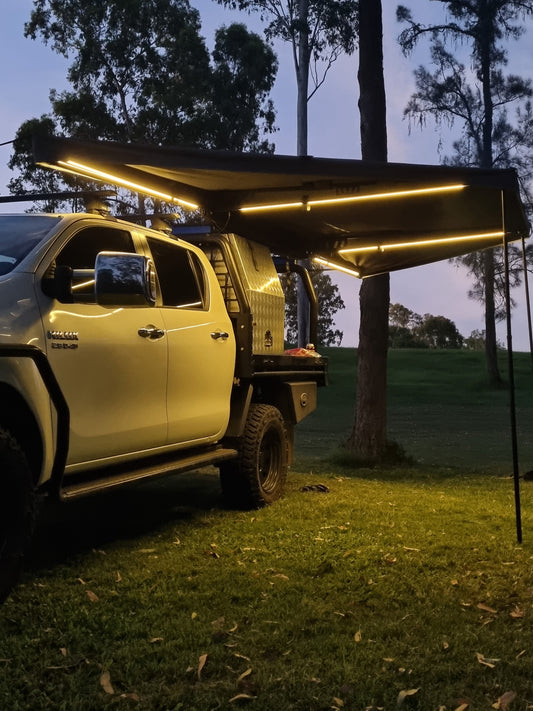 The Escape 180 degree 2m Free Standing Awning