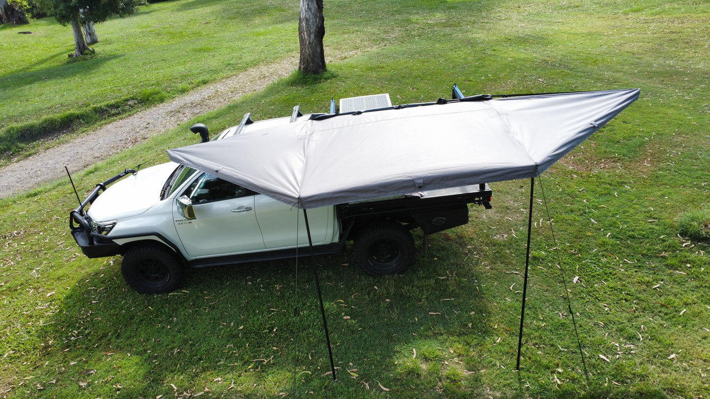 The Escape 180 degree 2m Free Standing Awning